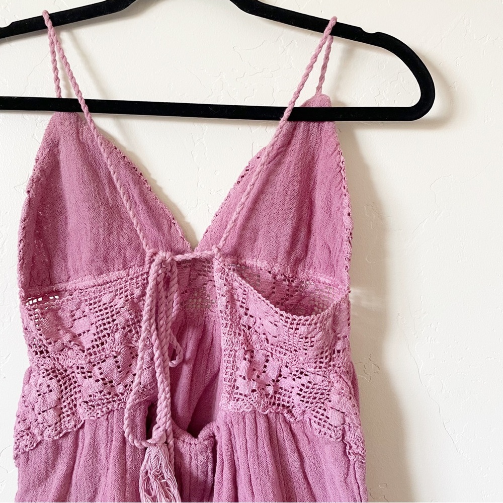 Jen's Pirate Booty Mauve Crochet Babydoll Tunic - Picture 6 of 8